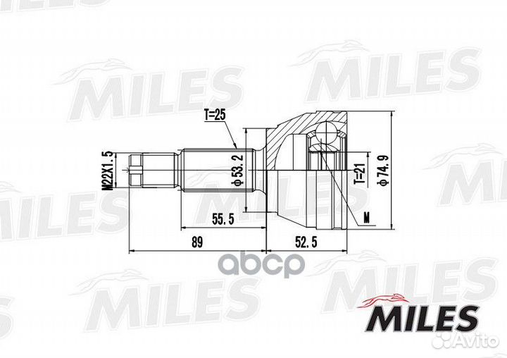 Шрус ford focus/fiesta/fusion 1.4-2.0 98-04 нар