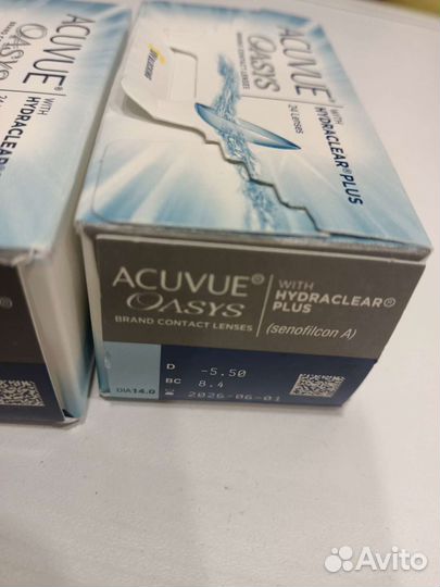 Контактные линзы acuvue oasys D -5.5, BC 8.4