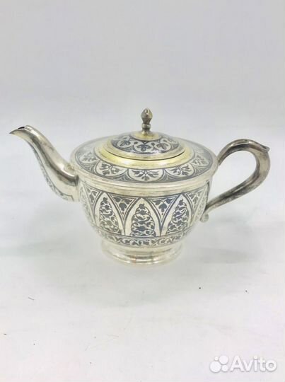 Чайник серебряный СССР 875 проба Вес - 242 гр