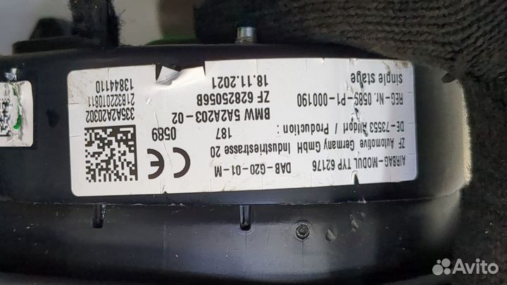 Подушка безопасности водителя BMW 3 G20, G21 2018, 2022