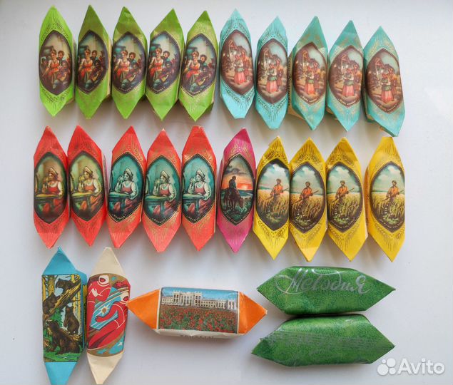 Фантики, этикетки от конфет СССР