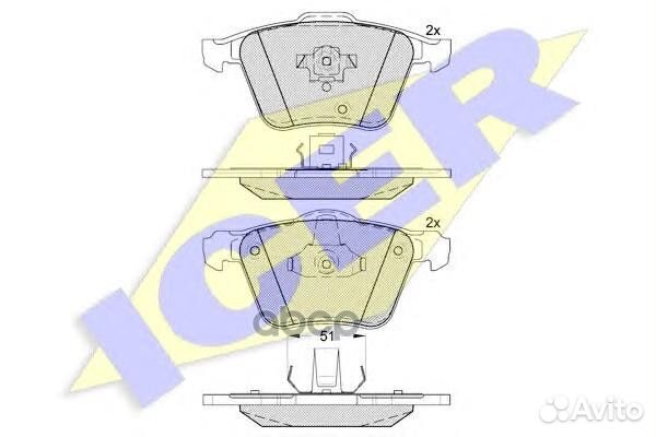 Колодки тормозные 181655 Icer