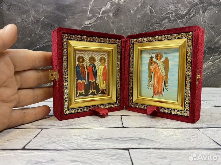 Складень Гурий, Самон, Авив и Ангел Хранитель