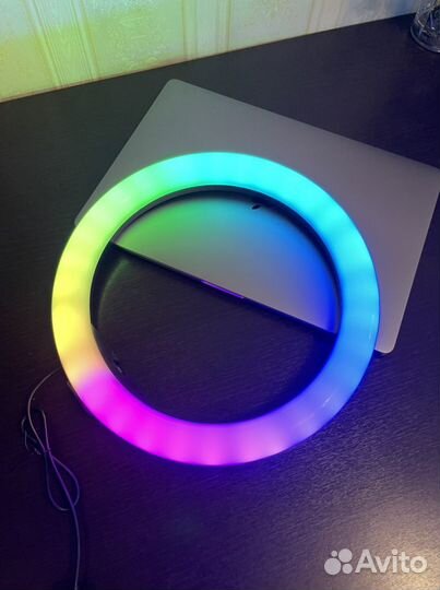 Кольцевая цветная лампа RGB LED MJ33