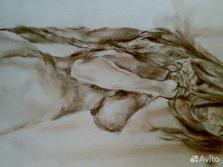 Картина оригинал,обнаженная невеста,эротик фэнтези