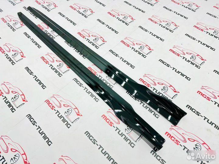 Лезвия порогов BMW X3 G01 черный глянец