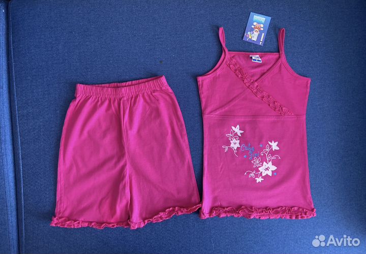 Одежда для девочки 116: водолазка,топ, шорты 6-7 л
