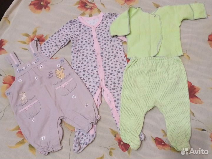 Вещи с 0 до 7 месяцев пакетом