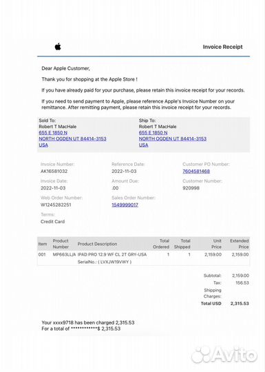 iPad Pro 12.9 2Tb 2022 Wi-Fi + Cellular Space Gray