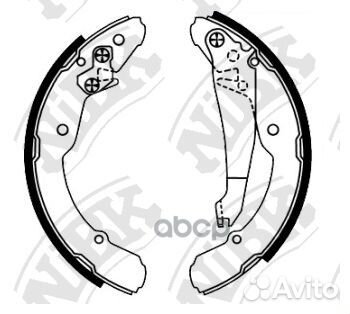 Колодка тормозная барабанная FN0554 NiBK