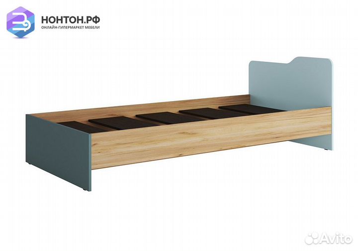 Кровать Rich 0.9 дуб крафт золотой / мята / сумере