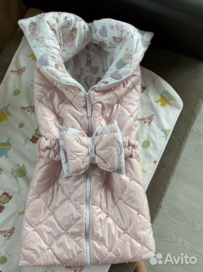 Конверт для девочки на выписку и в коляску