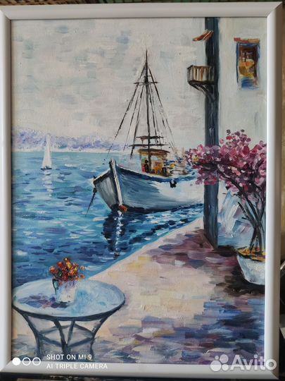 Картина маслом на холсте Морской пейзаж