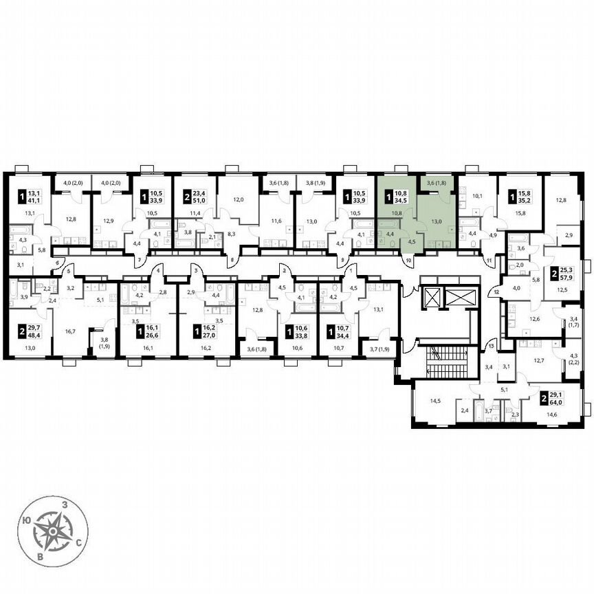 1-к. квартира, 34,5 м², 12/18 эт.