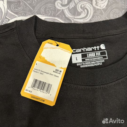 Футболка Carhatt K87 loose fit черная