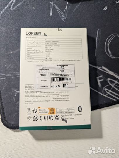 Bluetooth адаптер ugreen в машину