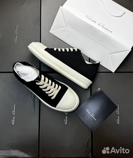 Кеды rick owens drkshdw low jumbo lace new