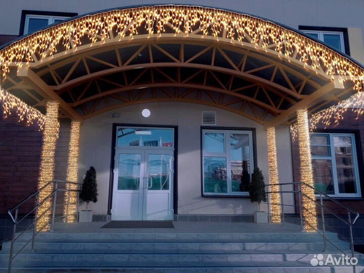 Гирлянда уличная бахрома монтаж рассрочка