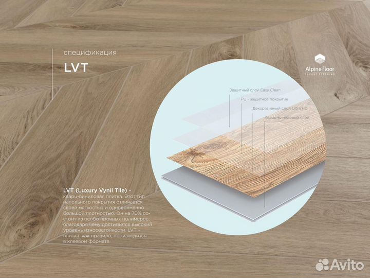 Кварцвиниловая плитка ECO 20-9 Дуб Антарес