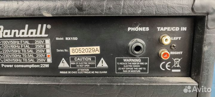 Гитарный комбик Randall rx 150
