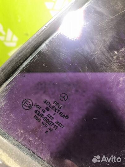 Стекло двери задней левой (форточка) Мерседес Бе