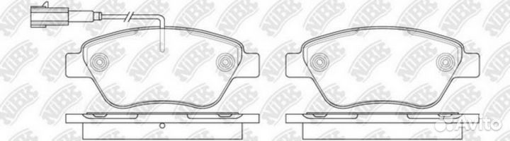 Nibk PN0211W Колодки тормозные дисковые перед