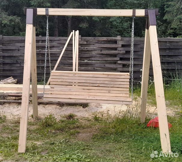 Садовые качели, каркас, крепёж