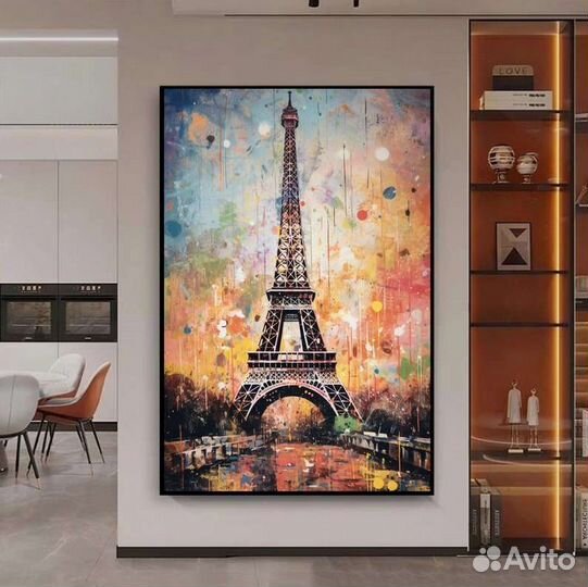 Картина маслом эйфелева башня Картина Париж