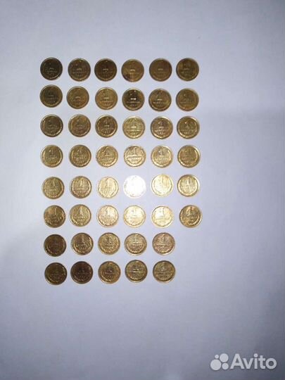 Монеты номиналом 1к,с1973-1991