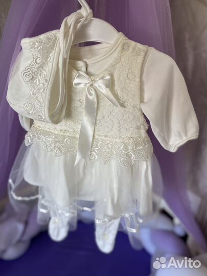 Костюм для новорожденной девочки р. 56