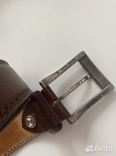 Ремень кожаный коричневый Corneliani