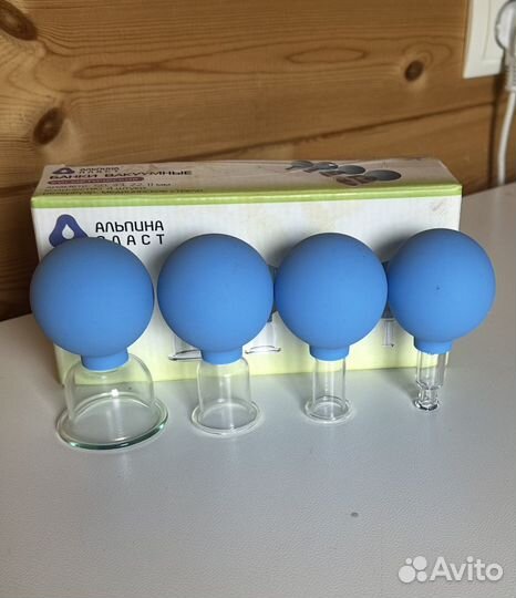 Банки выкуумные косметические Альпина Пласт 4шт