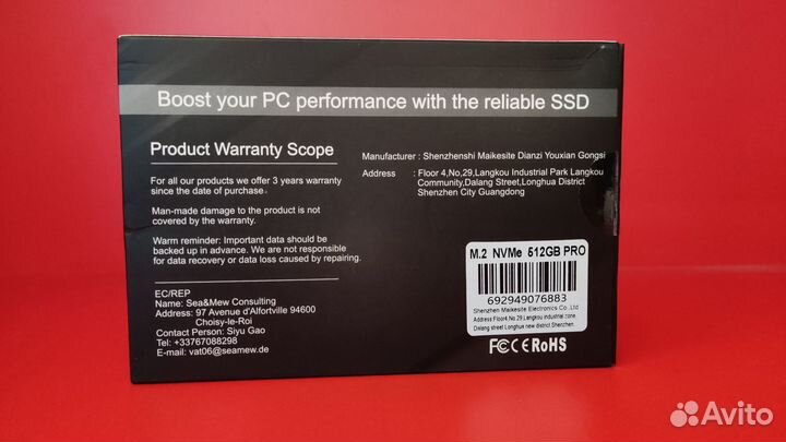 SSD M2 512gb с предустановленной ос Windows 10