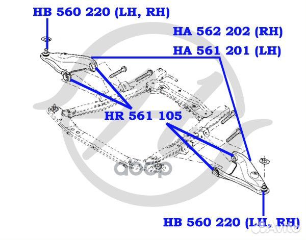 Рычаг ниж. лев. ha561201 Hanse