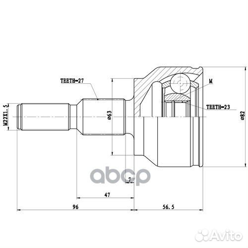 Шрус наружний перед прав/лев Z87433R Zikmar
