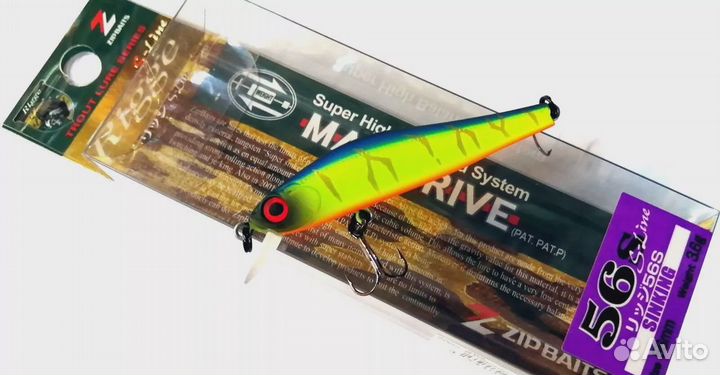 Воблеры Zipbaits Rigge 56S (4 цвета). Оригинал