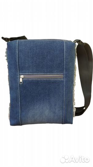 Джинсовая сумка-планшет