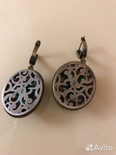 Сережки серебро