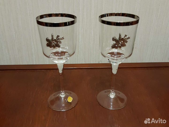 2 бокала редкие винтаж, подарок на свадьбу, юбилей