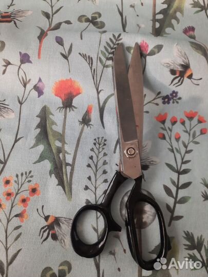 Ткань льняная Пчелки