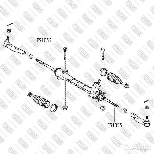 Тяга рулевая toyota Avensis/Verso 08- FS1055 F