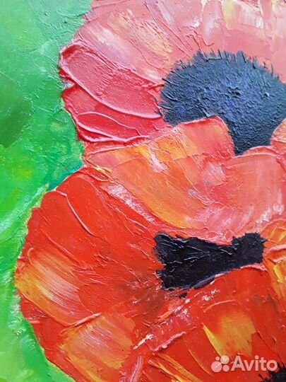 Картина маслом маки