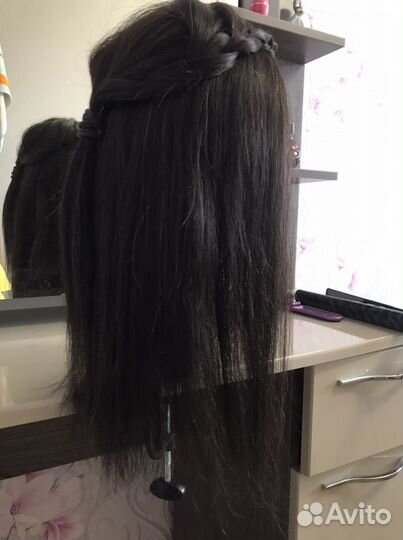 Голова манекен с натуральными волосами