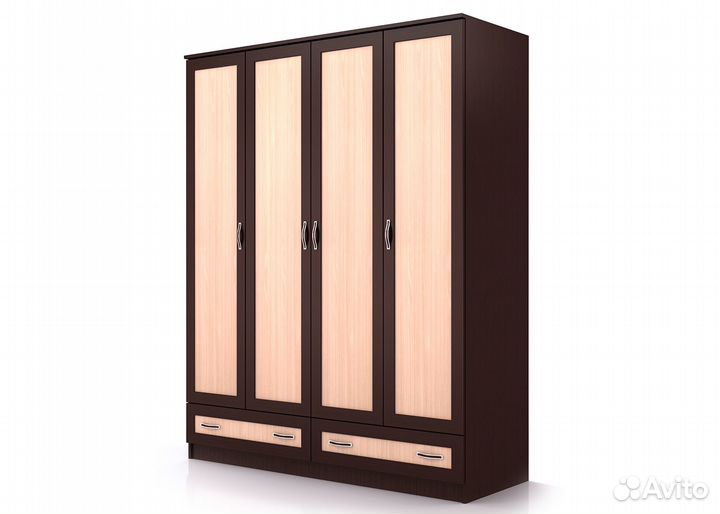 Шкаф четырехстворчатый 
