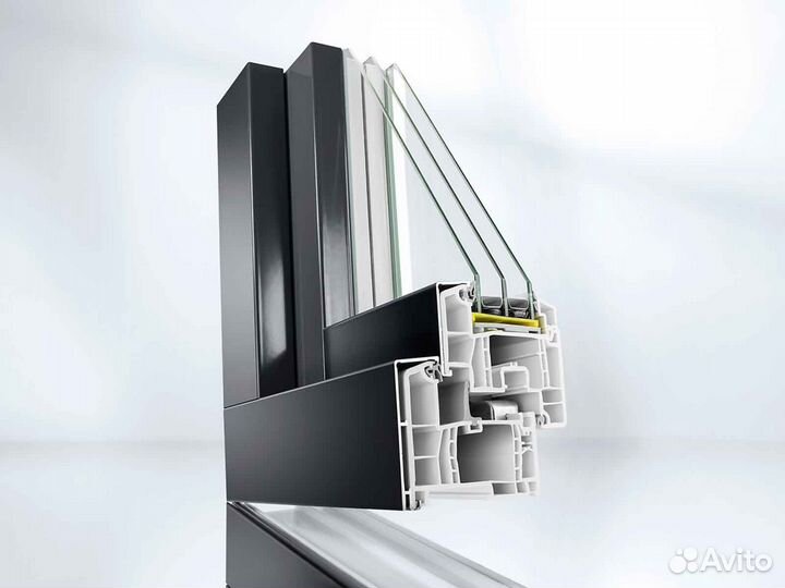 Ремонт окон, стеклопакет Однокамерный RAL66082
