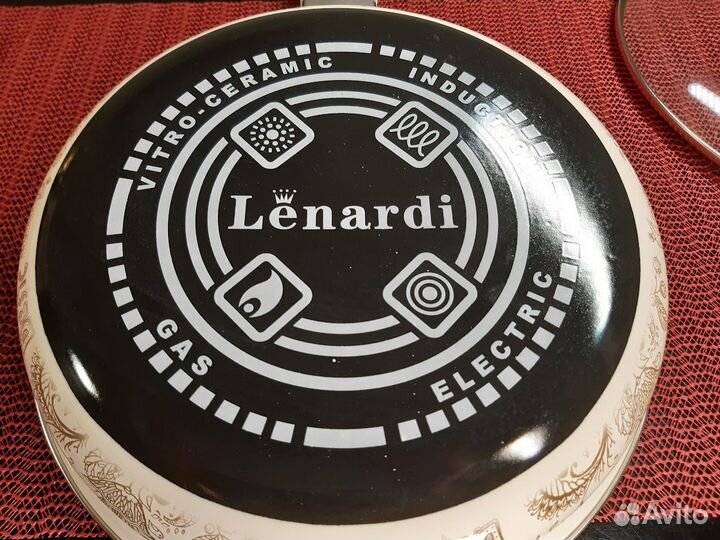 Сковородка эмалированная с крышкой Птичий дворик