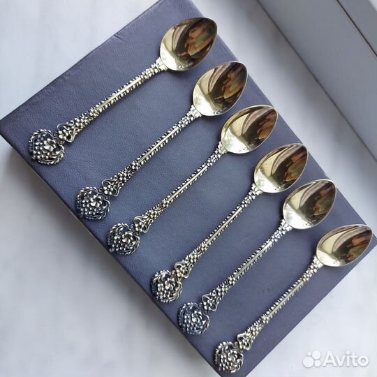 Ложки серебряные кофейные 916 пр. 1975г. - СССР