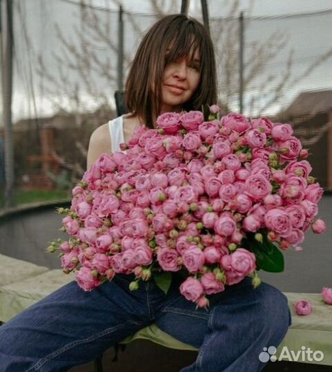 Кустовые пионовидные розы с доставкой