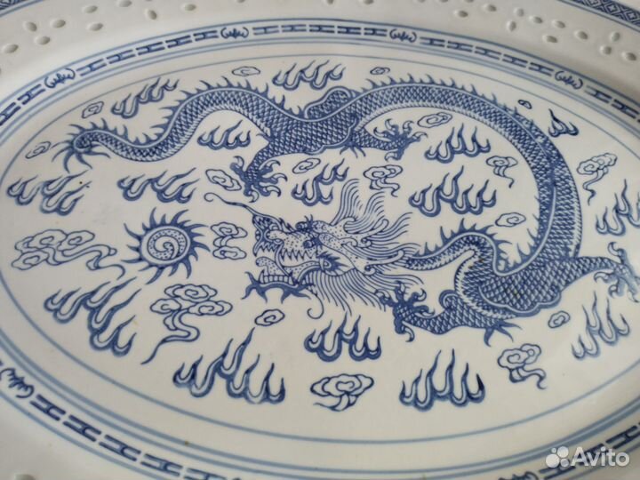 Блюдо большое овальное