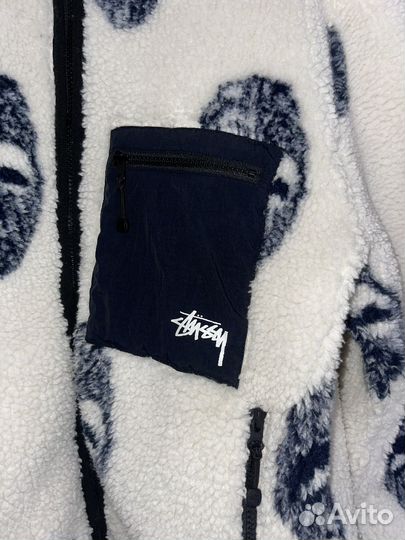 Stussy mask jacquard sherpa